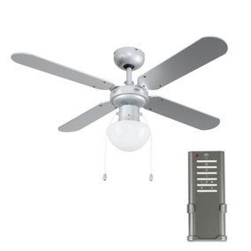 ValueLights Mirage Grey Ceiling Fan Light Dimmable