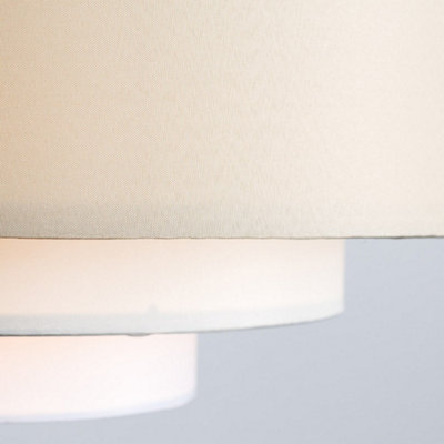 ValueLights Modern 3 Tone Cream 5 Tier Cylinder Ceiling Pendant Light Shade