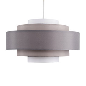 ValueLights Modern 3 Tone Grey 5 Tier Cylinder Ceiling Pendant Light Shade