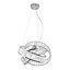 ValueLights Modern 3 Way Chrome And Clear Acrylic Jewel Ring Pendant Ceiling Light