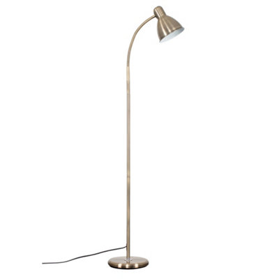 ValueLights Modern Antique Brass Adjustable Reading/Craft Floor Lamp ...