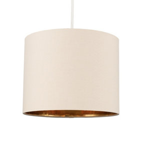 ValueLights Modern Beige And Gold Ceiling Pendant Light Shade