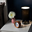 ValueLights Modern Black Chrome Touch Dimmer Bedside Table Lamp With Polycotton Black Light Shade