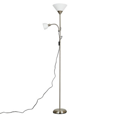 ValueLights Modern Brushed Chrome 2 Way Mother/Father Parent & Child ...