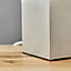 ValueLights Modern Brushed Chrome Cube Touch Dimmer Bedside Table Lamp With White Shade
