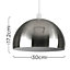 ValueLights Modern Brushed Chrome Metal Dome Ceiling Pendant Light Shade