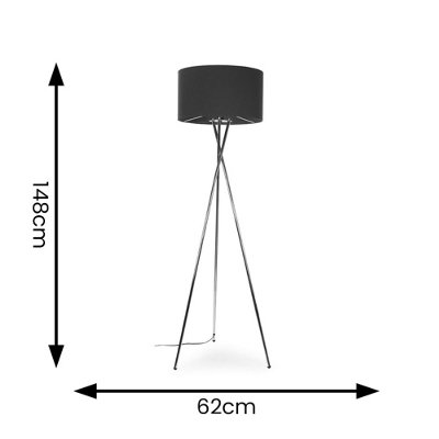 Dark grey tripod on sale floor lamp