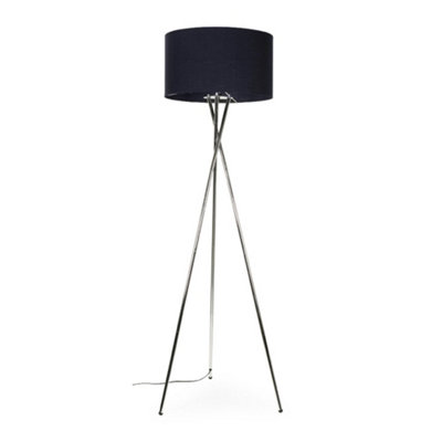 Navy blue tripod floor clearance lamp