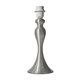 ValueLights Modern Brushed Chrome Spindle Design Table Lamp Base