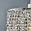 ValueLights Modern Chrome Acrylic Bead Effect Silver Ceiling Pendant Light Shade