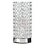 ValueLights Modern Chrome And Clear Acrylic Jewel Cylinder Touch Table Lamp