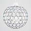 ValueLights Modern Chrome Globe Ceiling Light Shade Withcrylic Crystal Effect Jewels