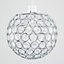 ValueLights Modern Chrome Globe Ceiling Light Shade Withcrylic Crystal Effect Jewels