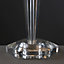 ValueLights Modern Clear Genuine K9 Crystal Base Table Lamp With Grey Velvet Shade