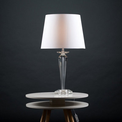 ValueLights Modern Clear Genuine K9 Crystal Table Lamp Base