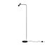 ValueLights Modern Cool Grey And Black GU10 Angled Floor Lamp With Black Marble Base