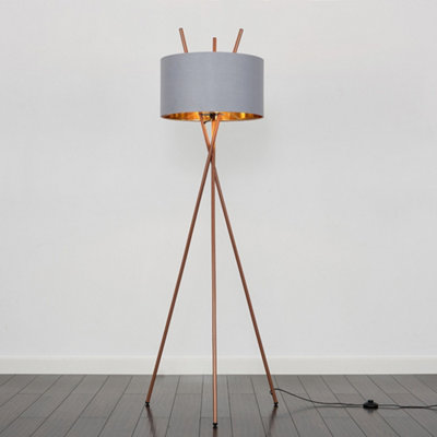 Copper floor store lamp base