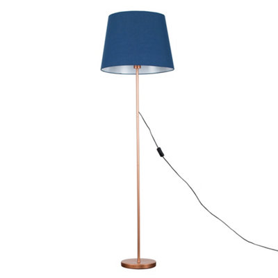 Navy blue 2024 floor lamp