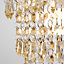ValueLights Modern Decorative Gold And Champagne Jewel Acrylic Bead Ceiling Pendant Light Shade