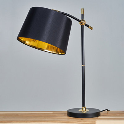 Brass bedside best sale table lamp