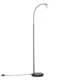 ValueLights Modern Designer Style Black Curved Stem Floor Lamp Base