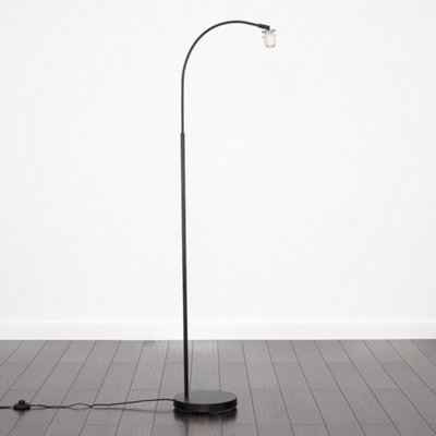ValueLights Modern Designer Style Black Curved Stem Floor Lamp Base
