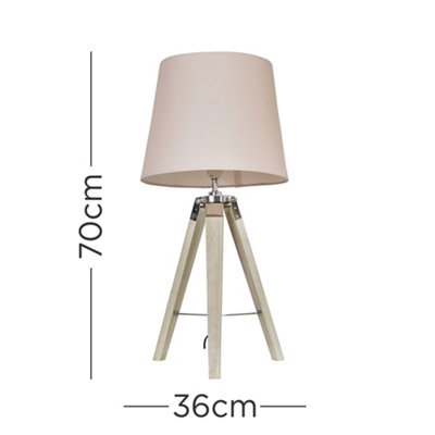 Pink tripod deals table lamp