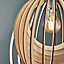 ValueLights Modern Droplet Shaped Wooden Spiral Design Self Assembly Ceiling Pendant Light Shade
