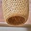 ValueLights Modern Easy Fit Natural Bamboo Lattice Design Oblong Ceiling Pendant Light Shade