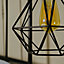 ValueLights Modern Geometric Black Metal Basket Cage Ceiling Pendant Light Shade