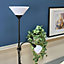 ValueLights Modern Gloss Black 2 Way Parent And Child Uplighter And Spotlight Design Floor Lamp