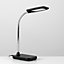 ValueLights Modern Gloss Black And Chrome 5W LED Touch Dimmer Adjustable Task Desk Lamp