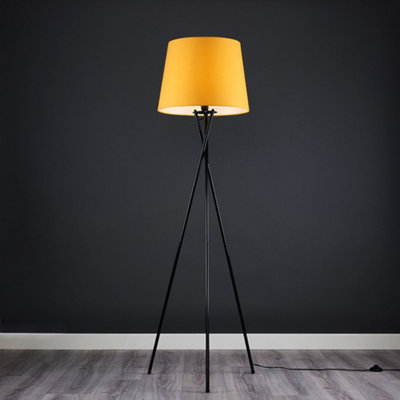 Tripod floor best sale lamp mustard