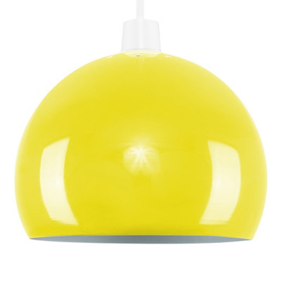 ValueLights Modern Gloss Yellow Arco Style Dome Ceiling Pendant Light Shade