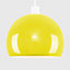 ValueLights Modern Gloss Yellow Arco Style Dome Ceiling Pendant Light Shade