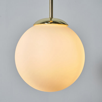 ValueLights Modern Gold And Glass Globe Pendant Ceiling Light