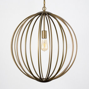 ValueLights Modern Gold Basket Cage Design Ceiling Pendant Light Fitting