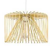 ValueLights Modern Gold Non Electric Metal Wire Design Cylinder Shaped Light Pendant Shade