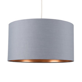 ValueLights Modern Grey And Copper Ceiling Pendant Light Shade
