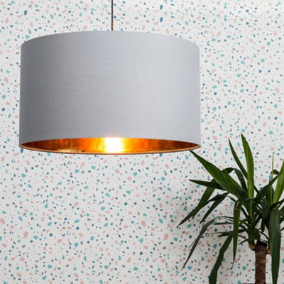 ValueLights Modern Grey And Gold Ceiling Pendant Light Shade