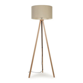 ValueLights Modern Light Wood Tripod Design Floor Lamp Base