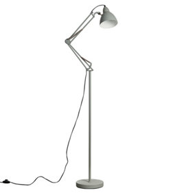 ValueLights Modern Matt Grey Metal Adjustable Reading Task Study Desk Craft Spotlight Floor Lamp