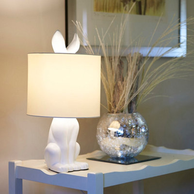 Silver hare table lamp sales