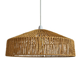 ValueLights Modern Natural  Woven Rope Ceiling Pendant Drum Light Shade