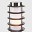 ValueLights Modern Outdoor Stainless Steel 450mm Bollard Lantern Light Post - Includes 4w LED Candle Bulb 6500K Cool White