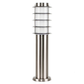 ValueLights Modern Outdoor Stainless Steel Bollard Lantern Light Post