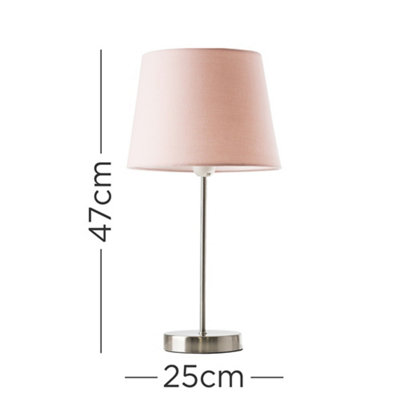 Pink and deals silver lamp