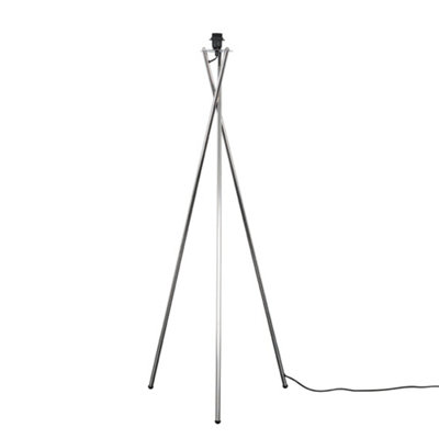 ValueLights Modern Polished Chrome Metal Tripod Floor Lamp Base