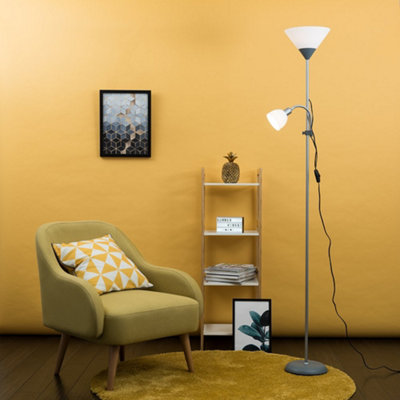 Silver spotlight floor deals lamp