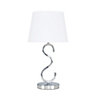 ValueLights Modern Sleek Design Polished Chrome Touch Table Lamp With White Light Shade